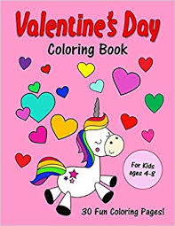 Valentine's day fax cover sheet. Valentine S Day Coloring Book For Kids Ages 4 8 30 Cute Love Day Images To Color Unicorns Animals Cupcakes And More Bn Kids Books 9781660787630 Amazon Com Books
