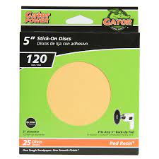 Gator Sanding Disc 25 Pack 5 In W X 5 In L 120 Grit Commercial Stick On Sanding Discs Sandpaper In The Sandpaper Department At Lowes Com