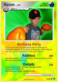 Birthday Invitation Card For My Son Pokemon Birthday Invitation Pokemon Card Photo Pokemon Birthday Party Pokemon Birthday Birthday Invitations Kids