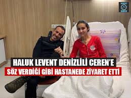 10 gün sonra sırtına geçirdiği trabzon formasıyla gökdeniz'in evine gelen levent, sev kardeşim şarkısıyla gökdeniz'in yattığı odadan içeri girdi. Haluk Levent Denizlili Ceren E Soz Verdigi Gibi Hastanede Ziyaret Etti