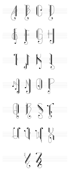 Words Written In Musical Notes Font Design Lettering Lettering Alphabet Lettering Fonts