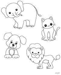 coloriage un elephant chien chat lion dessin a imprimer robot d&#x00027;impression de livre