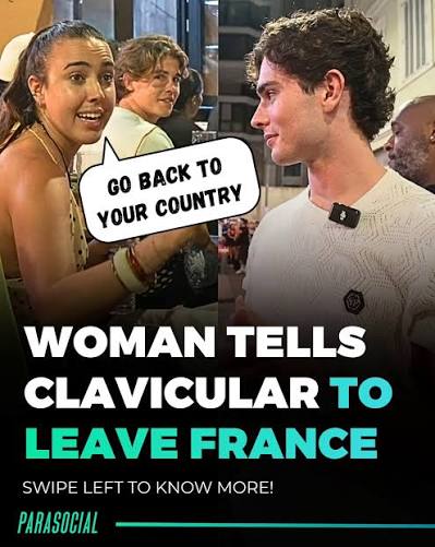 A tense moment unfolded in Paris after a local woman confronted  controversial streamer #Clavicular during one of his livestreams 🇫🇷 The  woman accused him of disrespecting women and repeatedly told him to