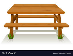 Picnic Wood Table Vector Image On Vectorstock Wooden Picnic Tables Table Picnic Table