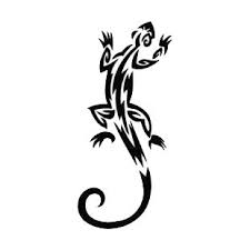 Lizard salamander yin yang tattoo. Tiny Black Tribal Lizard Tattoo Design Tattooimages Biz
