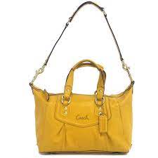 Pre Owned Coach Mustard Yellow Leather Shoulder Bag Leather Shoulder Handbags Yellow Leather Leather Shoulder Bag