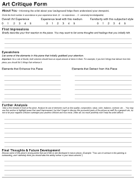 Great Critique Template Art Critique Art Rubric High School Art Lessons