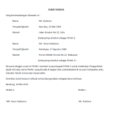 Untuk dan atas nama pemberi kuasa yang nama dan alamatnya tersebut diatas guna mendampingi dan memberi bantuan hukum kepada pemberi kuasa selaku terdakwa dalam dugaan tindak pidana penganiayaan. Contoh Surat Kuasa Pendampingan Hukum