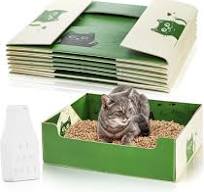 30 Pack Disposable Cat Litter Box Foldable Paper Kitty Tray 13.8x10x2 In  Small Lightweight Cardboard Box Water Proof For Indoor Low Entry Easy ...