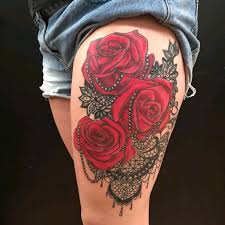 Buddhism inspired japanese tattoo on two legs. 1001 Ideas For Thigh Tattoos For Women Who Are The Ultimate It Girl