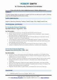 Community Outreach Coordinator Resume Samples Qwikresume