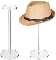 Amazon Com Mygift Clear Acrylic Hat Wig Tabletop Display Stand Set Of 2 Home Kitchen Table Top Display Table Top Display Stand Display Stand