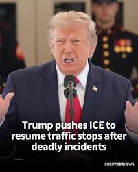 President Donald Trump said ICE agents should continue making traffic stops, one day after the Department of Homeland Security ordered a temporary pause following fatal incidents in Maine and Texas. The administration
