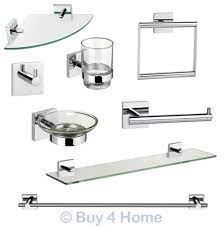 Towel bar and in chrome with 225 reviews. Croydex Chester Flexi Fix Chrome Wall Mounted X Plate Bathroom Accessories Ebay