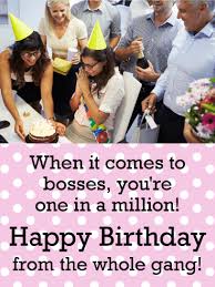 Birthday Card For Boss Online You Are One In A Million Happy Birthday Card For Boss Birthday Greeting Cards By Davia Birthday Card For Boss Boss Birthday Happy Birthday Fun
