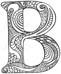 Mao Desenhada Letra Maiuscula B Em Preto Folha De Coloracao Para Adultos Coloring Letters Letter B Coloring Pages Letter A Coloring Pages
