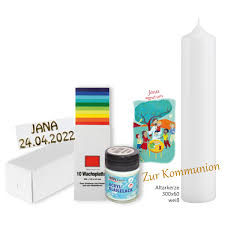 Damit sich eine kerze für die erstkommunion ein kreuz auf der kommunionkerze erinnert einerseits an den tod jesu christi, der. Bastelset Kommunionkerze 300x60 Weiss Kommunionkerzen Rohlinge Kommunion Anlasskerzen Baz Kerzen
