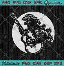 Download Dinosaur Playing The Guitar Funny Vg Png Eps Dxf Cricut File Silhouette Art Designs Digital Download