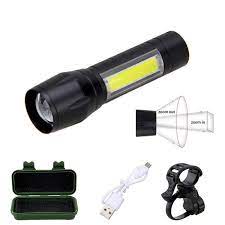Zoomable Usb Rechargeable Military Flashlight Torch Bike Lamp Hunt Led Car Clip Military Flashlight Flashlight Usb