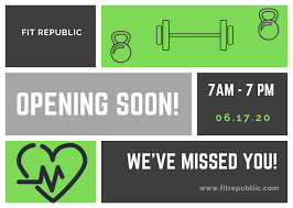 As we start this process hours and classes will vary by location. Fit Republic Home Facebook