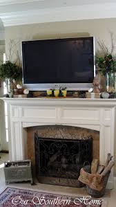 How To Create A Fall Vignette Fireplace Mantels Living Room Decor Tv Above Fireplace