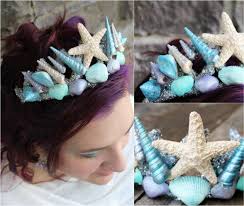 Unterwasser Kostum Haarschmuck Krone Muscheln Basteln Haarschmuck Diy Haarschmuck Meerjungfrau Kostum Kind