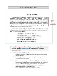 Kesetiaan kepada raja dan negara. Rukun Negara Target 2017