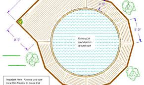 Just like the oval pool decks, the round pool decks are built for pools that are round in shape. Amazing Above Ground Pool Deck Plans Round House Plans 133170