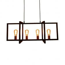 Rectangle Kitchen Light Fixtures Metal 4 Lights Vintage Height Adjustable Island Pendants With 39 Cord In Black Beautifulhalo Com