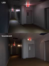 White Led Exit Sign Emergency Light Combo W Battery Backup Single Or Double Face Adjustable Light Heads Super Bright Leds