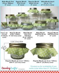 Canning Jam Jar Cloth Cover Size Chart Canningcrafts Com