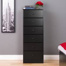 Prepac Astrid Black 6 Drawer Tall Chest Walmart Canada Prepac Tall Chest Drawers