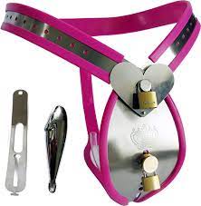 ZWBHSH Chastity Belt Cage Stainless Steel Chastity Belt Man Extreme with  Catheter and Removable Plug Men Sex Toy Fetish Slave Bondage Set Sexy  Panties / Pink 80/90 cm : Amazon.de: Health &