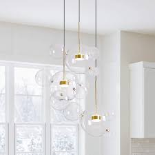 Elk lighting chadwick 665 kitchen island light. Amazon Com Edislive Soap Bubble Chandeliers With 3 Glass Pendant Light 14 Glass Globe Pendant Cei Kitchen Ceiling Lights Bubble Chandelier Glass Pendant Light
