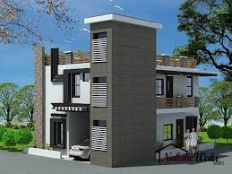 Double Storey Elevation Two Storey House Elevation 3d Front View Duplex Design House Elevation Duplex House
