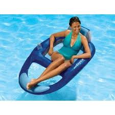 Kelsyus Floating Pool Lounger Inflatable Chair W Cup Holder Blue 80014 Pool Lounger Inflatable Pool Floats Pool