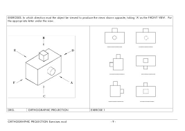 Orthographic Projection Exercises Vistas