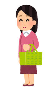 スーパーで買い物中の女性のイラスト | かわいいフリー素材集 いらすとや