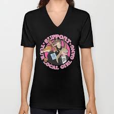 Truth Coming Out Of Her Well To Shame Mankind Print Support Your Local Girl Gang Unisex V Neck Local Girls Girl Gang V Neck