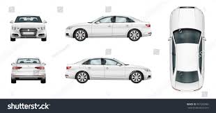 Car Vector Template On White Background Business Sedan Isolated Vehicle Branding Mockup Side Front Back Top View Ad Affiliate In 2020 Car Vector Sedan Car