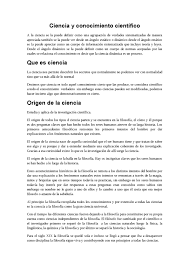 1 el conocimiento científico se obtiene mediante observación y experimentación en ámbitos específicos. Calameo Que Es Ciencia