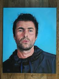 New Painting, My Noel Gallagher Portrait..." The Dying Of The Light "...Oil  and Metallic Acrylics On Canvas...Hope You Like It...Available To Own...🎨🙏
