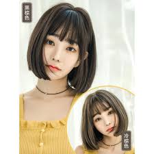 Don't worry if it's not perfectly smooth. Korean Short Hair With Bangs For Chubby Face Bpatello
