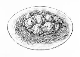 Download Premium Illustration Of Hand Drawn Dish Of Spaghetti With How To Draw Hands Spaghetti And Meatballs Meatballs