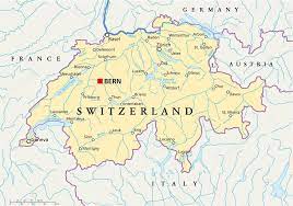 Helvetia), officieel de zwitserse bondsstaat (ook wel zwitsers eedgenootschap of zwitserse confederatie; Politieke Kaart Van Zwitserland Stockillustratie Map Of Switzerland Switzerland Travel Guide Switzerland
