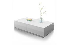 If you'd like to be able to easily rearrange your furniture to save space, look for a table with wheels. Modern Coffee Table 4 Drawer Storage Shelf High Gloss Wood Living Room Furniture White Matt Blatt