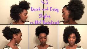 Natural Hair 4 5 Quick Easy Styles On Old Twistout Youtube Natural Hair Styles Hair Styles Beautiful Natural Hair