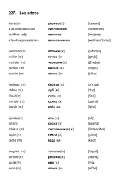 Vocabulaire Francais Russe Les Arbres Apprendre Le Portugais Apprendre Le Russe Vocabulaire
