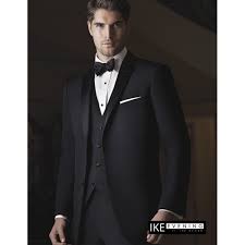 tuxedo black two button notch lapel super 120s wool by ike