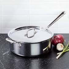 Every piece in our line will work on induction. All Clad D3 Stainless Steel 6 Qt Deep Saute Pan With Lid Reviews Crate And Barrel